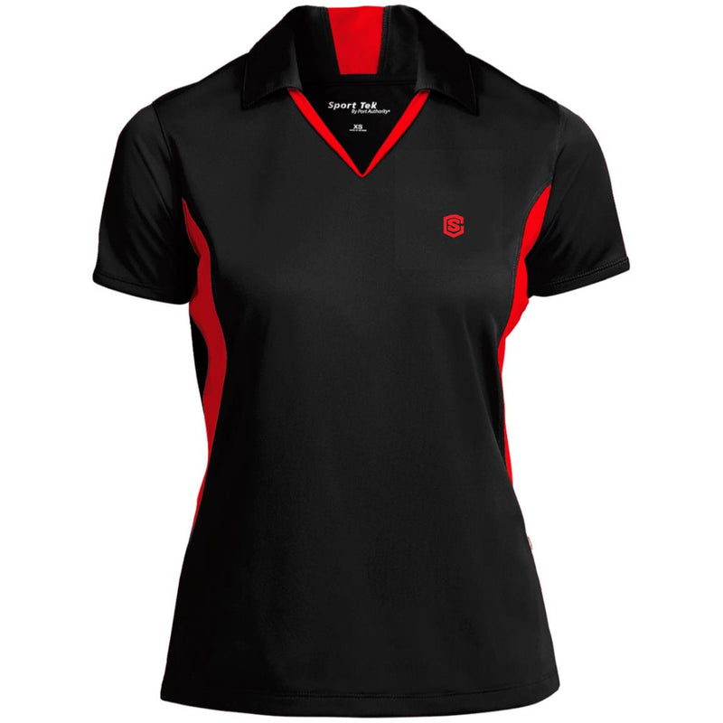 Illustrator Red Logo LST655 Ladies' Colorblock Performance Polo