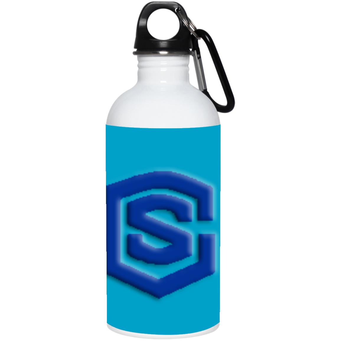 blue (2) 23663 20 oz. Stainless Steel Water Bottle