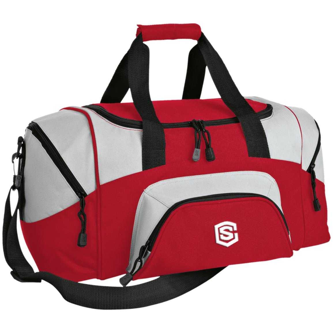 white (2) BG990S Small Colorblock Sport Duffel Bag