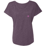 Illustrator Pink Logo NL6760 Ladies' Triblend Dolman Sleeve