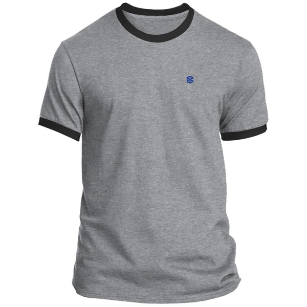 Illustrator Blue Logo PC54R Ringer Tee