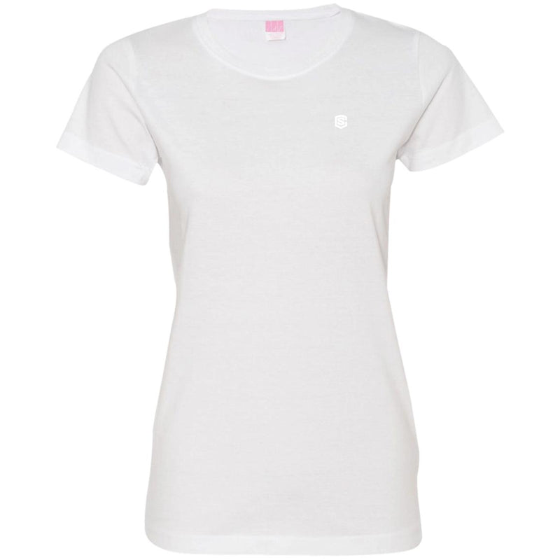 Illustrator White Logo 3516 Ladies' Fine Jersey T-Shirt