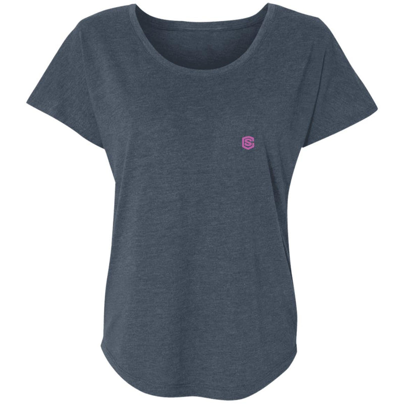 Illustrator Pink Logo NL6760 Ladies' Triblend Dolman Sleeve