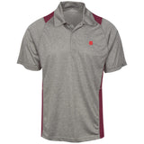 Illustrator Red Logo ST665 Heather Moisture Wicking Polo