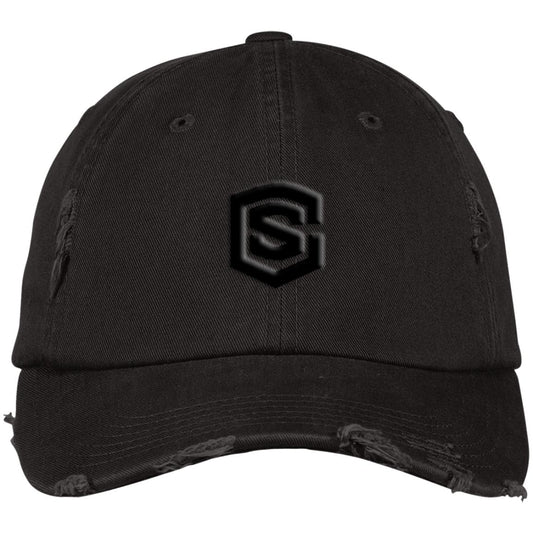 black (2) DT600 Distressed Dad Cap