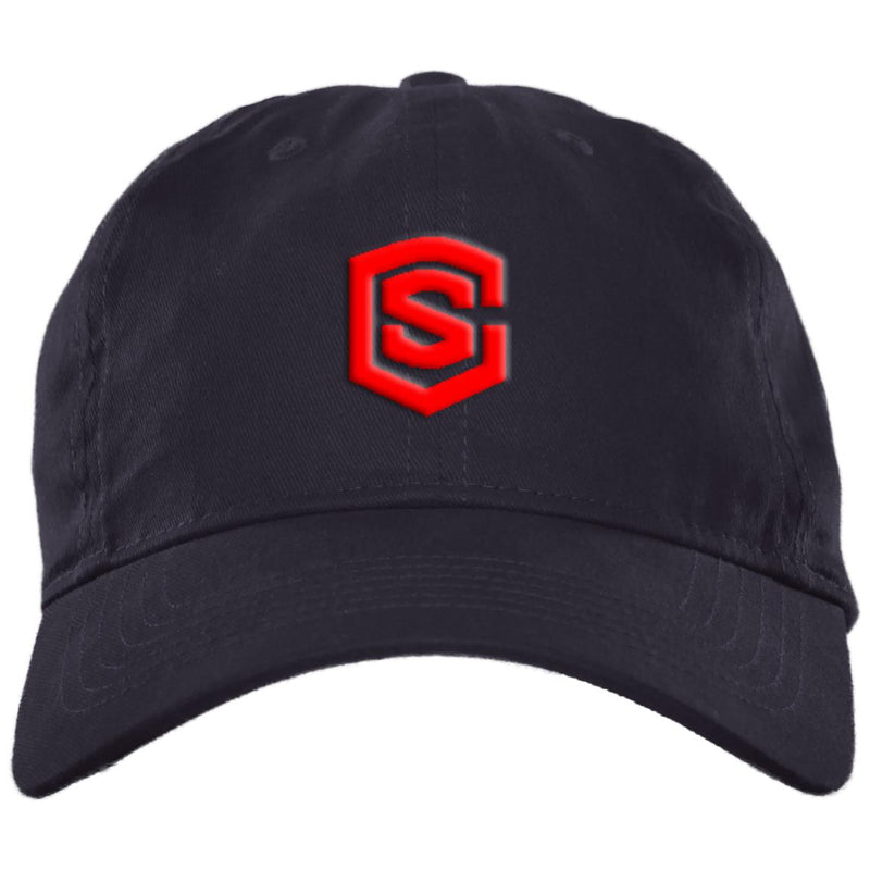 red (2) BX001 Brushed Twill Unstructured Dad Cap