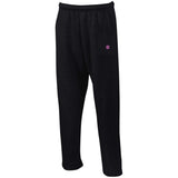 Illustrator Pink Logo G123 Open Bottom Sweatpants with Pockets