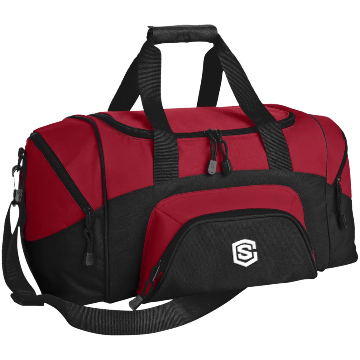 white (2) BG990S Small Colorblock Sport Duffel Bag