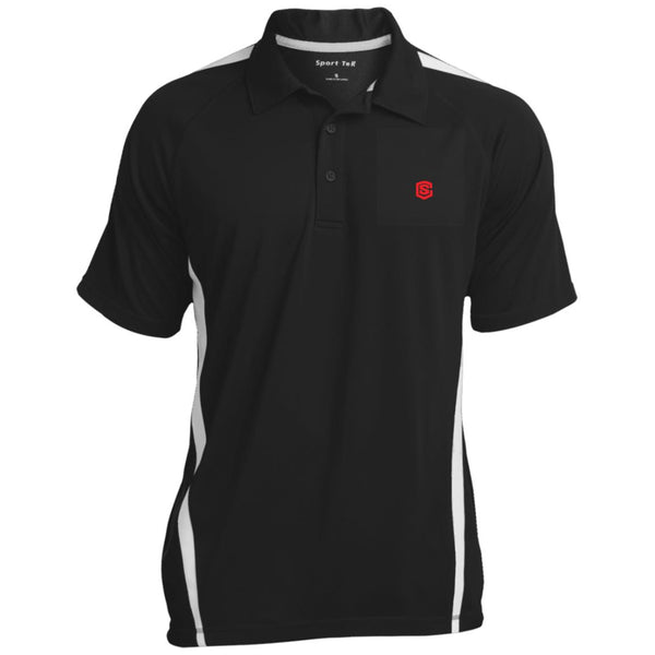 Illustrator Red Logo ST685 Men's Colorblock 3-Button Polo