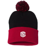 white (2) SP15 Pom Pom Knit Cap
