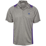 Illustrator Blue Logo ST665 Heather Moisture Wicking Polo