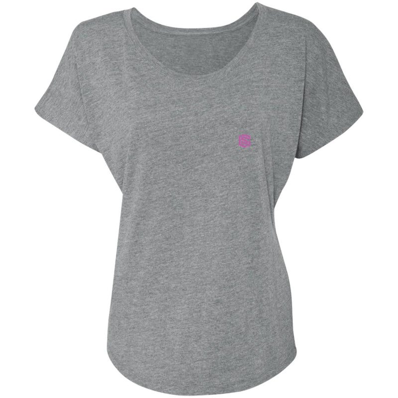 Illustrator Pink Logo NL6760 Ladies' Triblend Dolman Sleeve