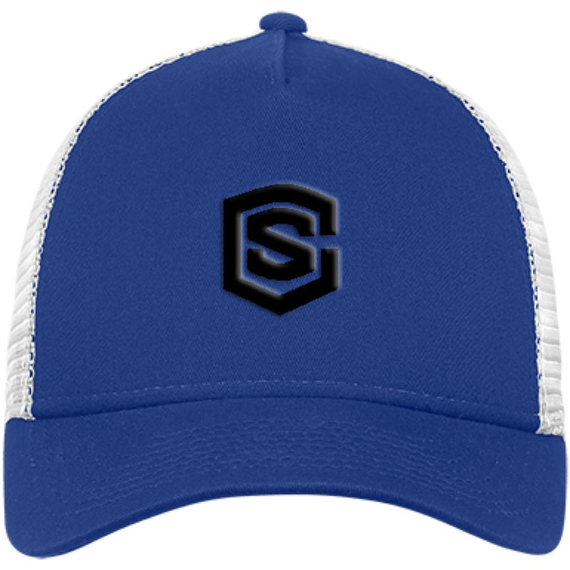 black (2) NE205 Snapback Trucker Cap