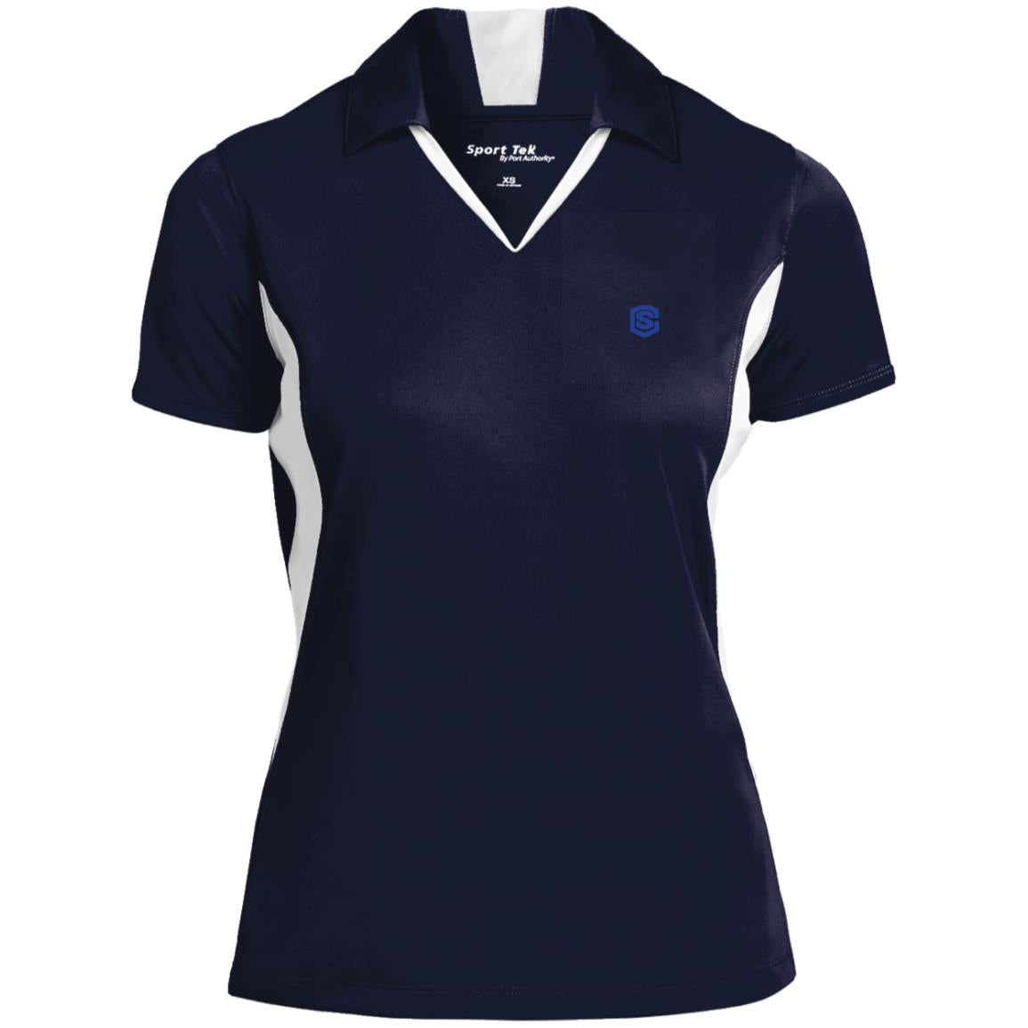 Illustrator Blue Logo LST655 Ladies' Colorblock Performance Polo