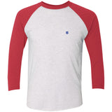 Illustrator Blue Logo NL6051 Tri-Blend 3/4 Sleeve Raglan T-Shirt