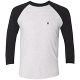 Illustrator Blue Logo NL6051 Tri-Blend 3/4 Sleeve Raglan T-Shirt