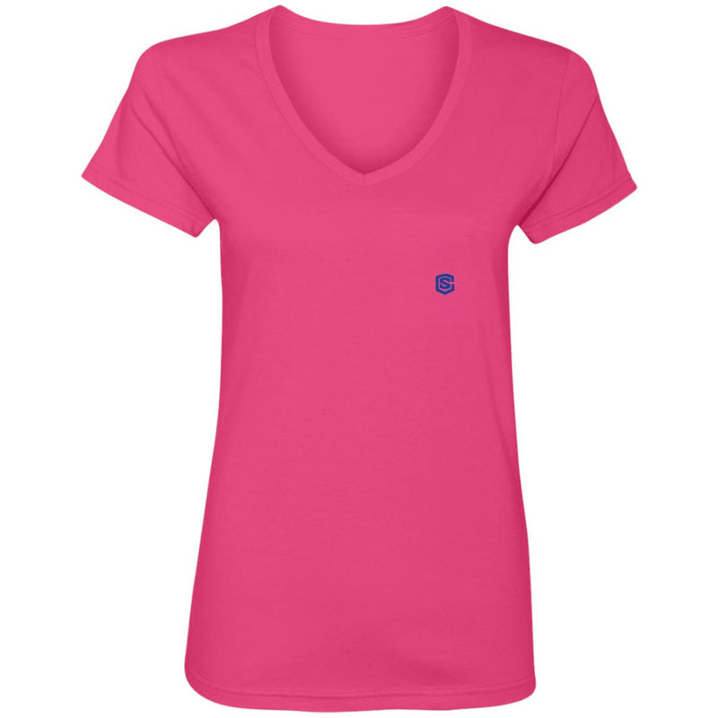 Illustrator Blue Logo 88VL Ladies' V-Neck T-Shirt