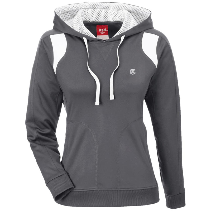 Illustrator Silver Logo TT30W Ladies' Colorblock Poly Hoodie