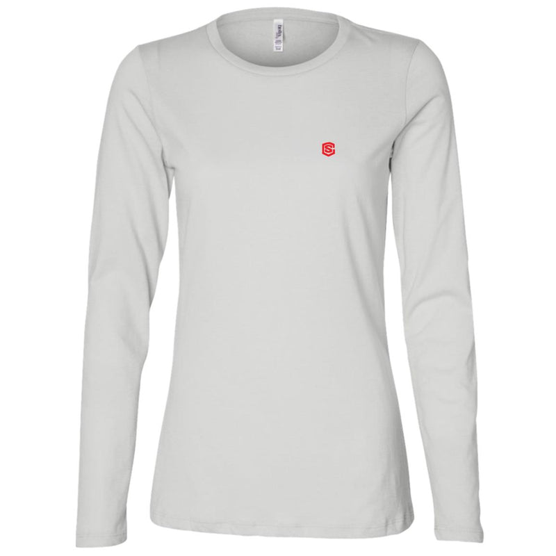 Illustrator Red Logo B6450 Ladies' Jersey LS Missy Fit