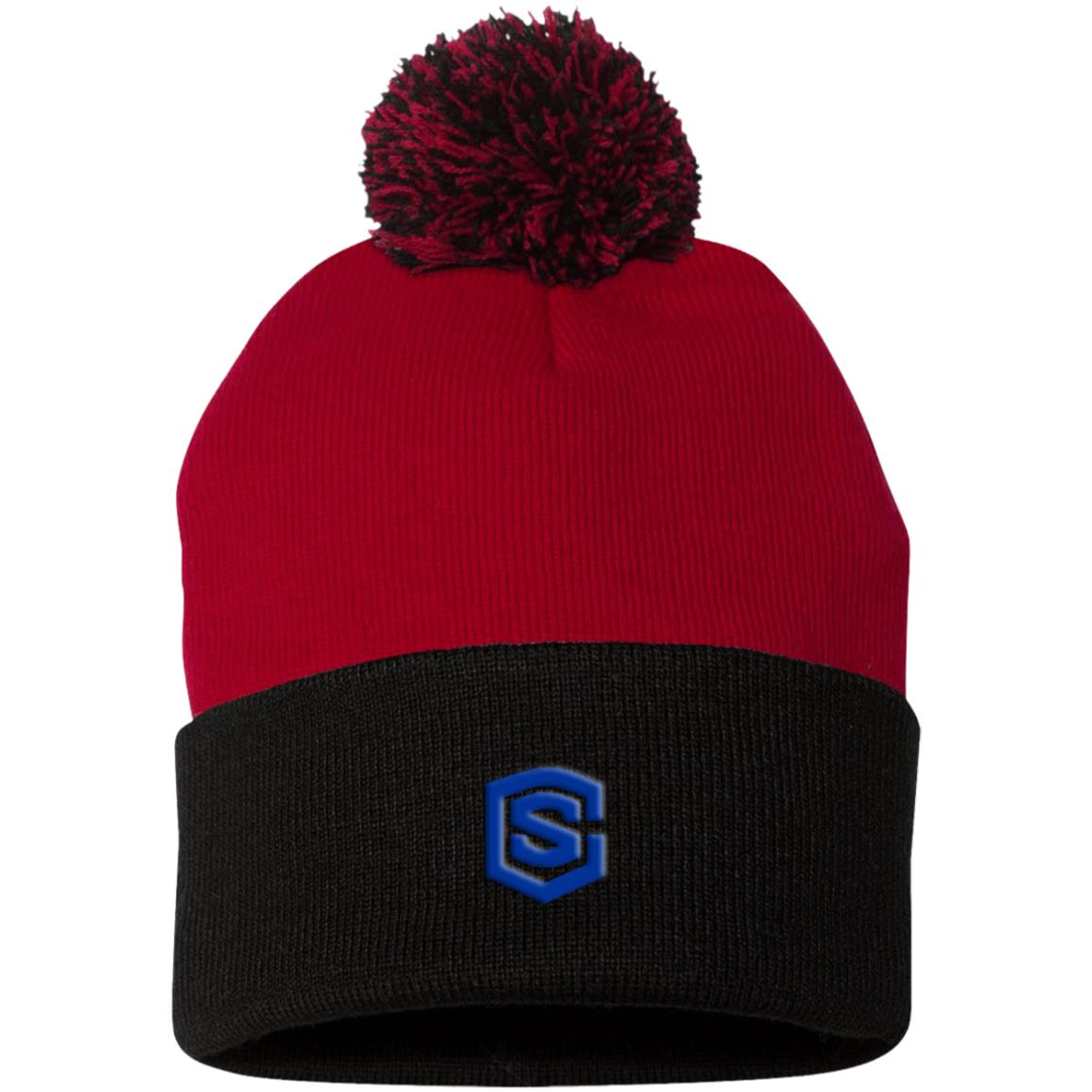 blue (2) SP15 Pom Pom Knit Cap