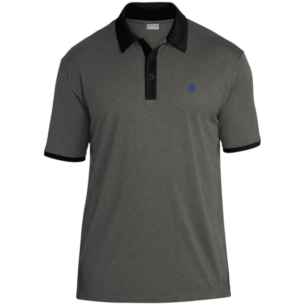 Illustrator Blue Logo ST667 Heather Contender Contrast Polo