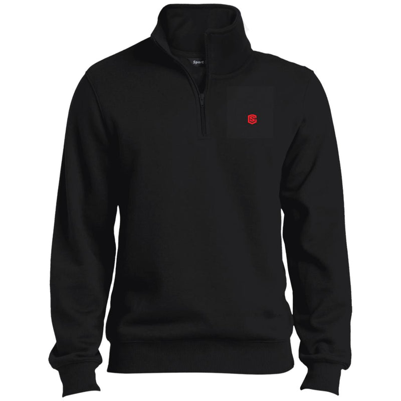 Illustrator Red Logo TST253 Tall 1/4 Zip Sweatshirt