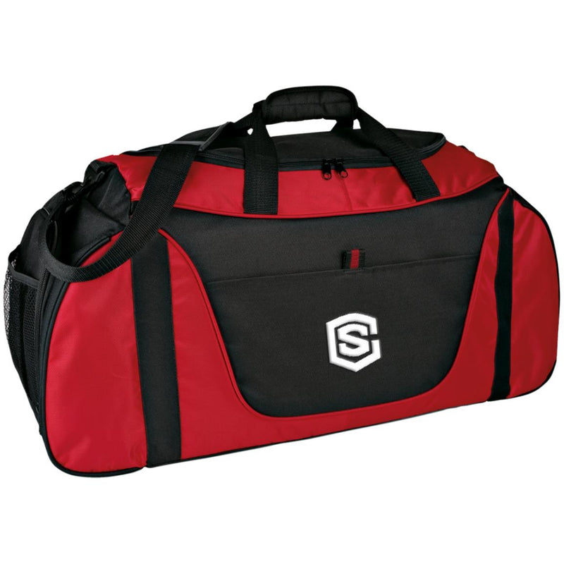 white (2) BG1050 Medium Color Block Gear Bag