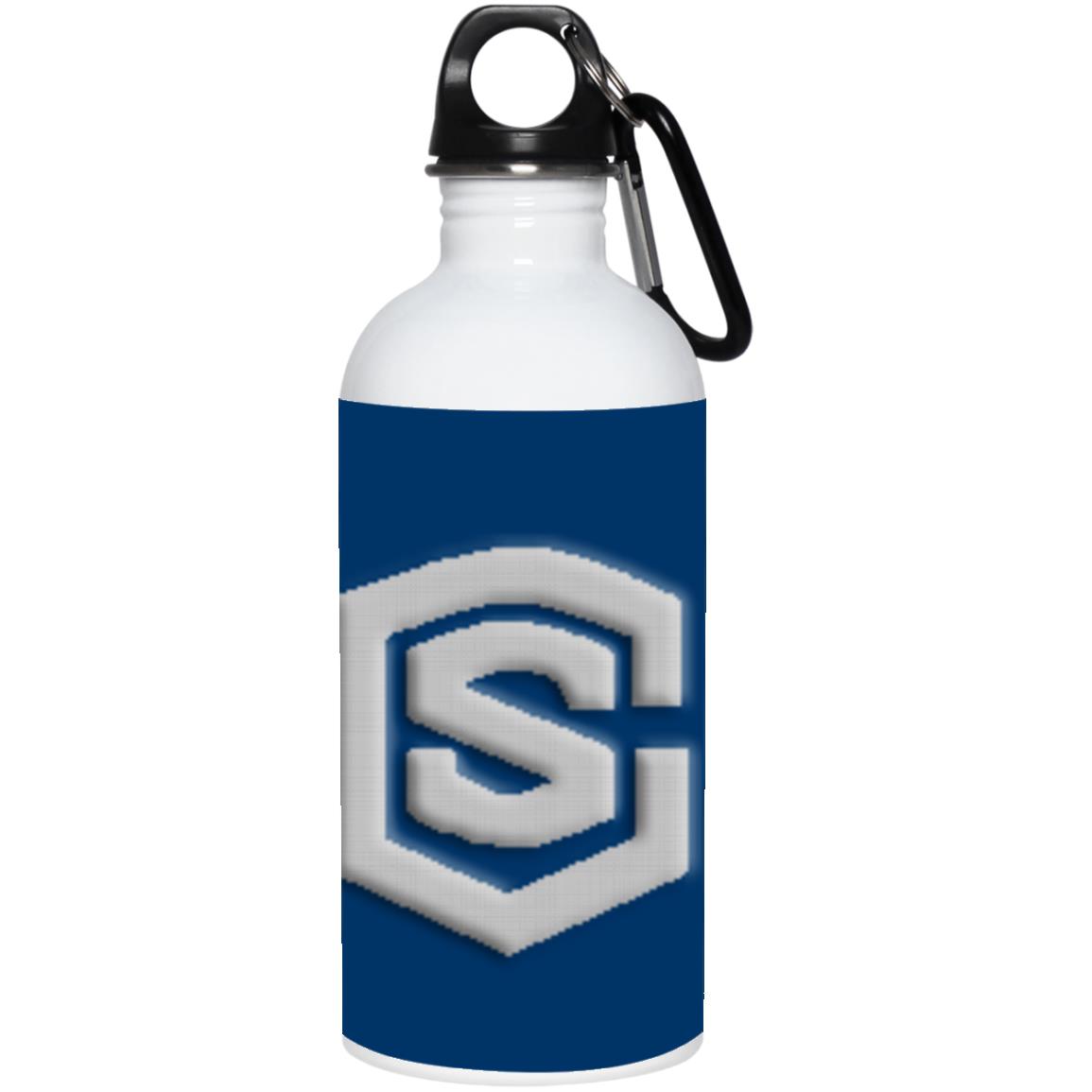 silver (2) 23663 20 oz. Stainless Steel Water Bottle