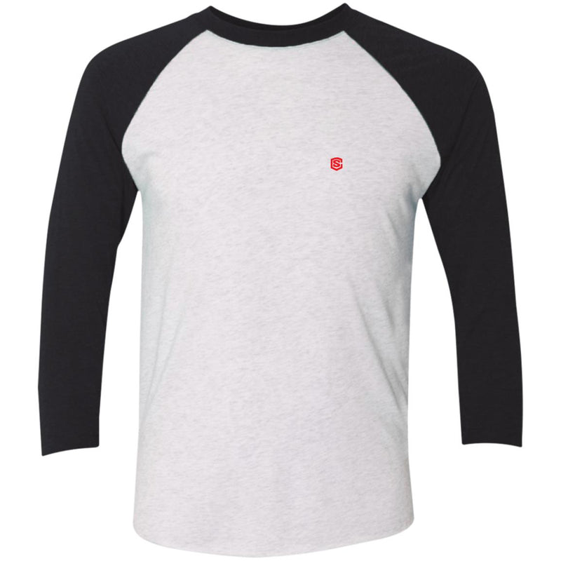 Illustrator Red Logo NL6051 Tri-Blend 3/4 Sleeve Raglan T-Shirt