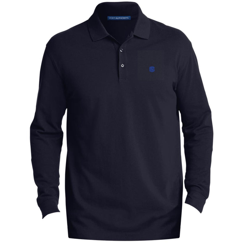 Illustrator Blue Logo K8000LS Men's EZCotton™ LS Polo