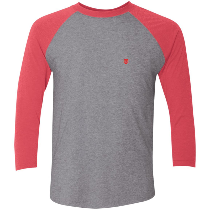 Illustrator Red Logo NL6051 Tri-Blend 3/4 Sleeve Raglan T-Shirt