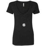 Illustrator White Logo NL6640 Ladies' Deep V-Neck T-Shirt