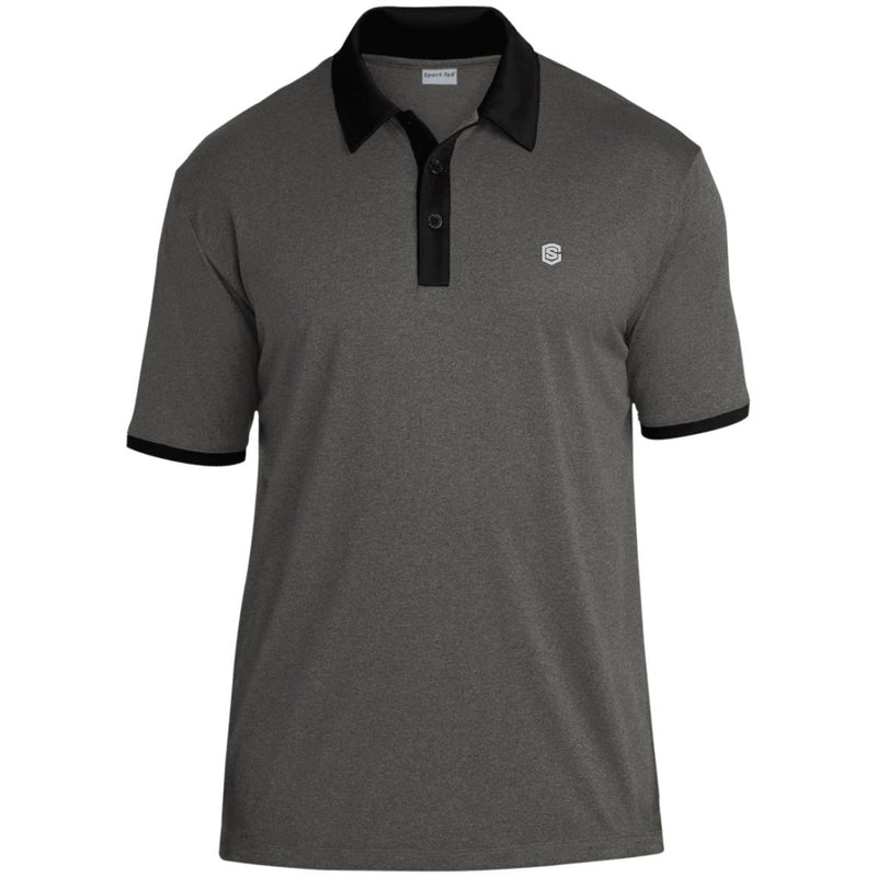 Illustrator Silver Logo ST667 Heather Contender Contrast Polo