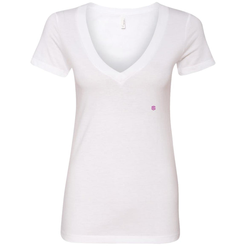 Illustrator Pink Logo NL6640 Ladies' Deep V-Neck T-Shirt