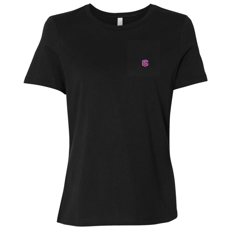 Illustrator Pink Logo B6400 Ladies' Relaxed Jersey Short-Sleeve T-Shirt