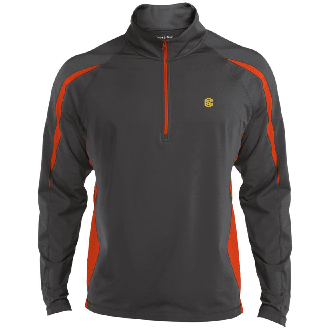 Illustrator Gold Logo ST851 Men's Sport Wicking Colorblock 1/2 Zip