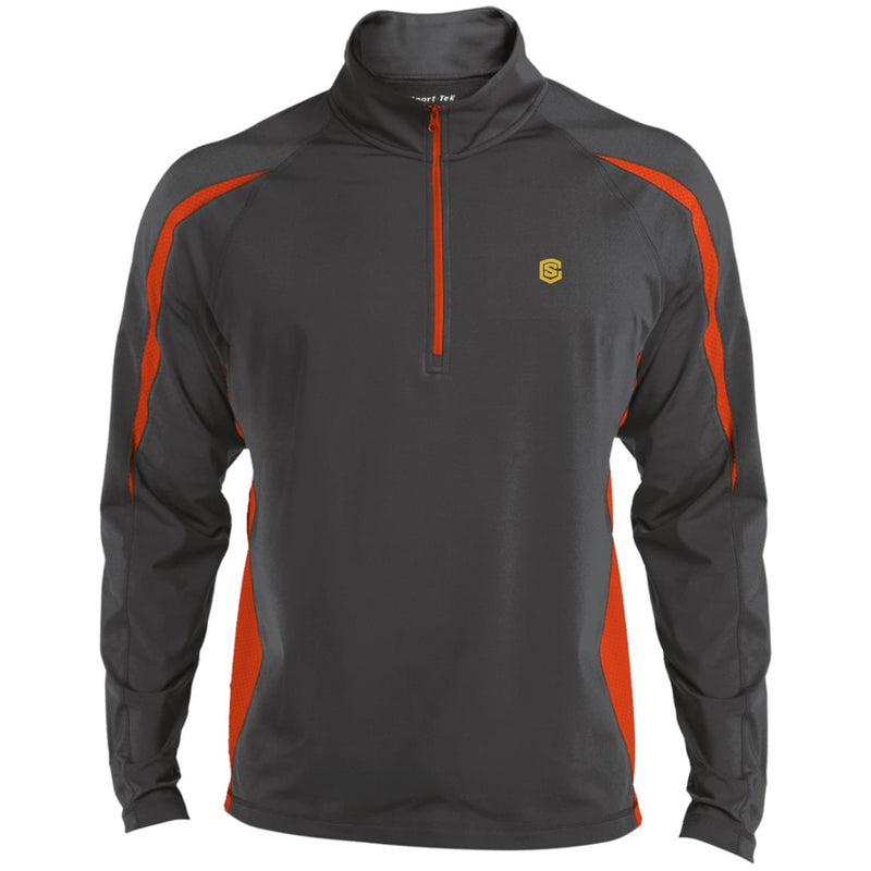 Illustrator Gold Logo ST851 Men's Sport Wicking Colorblock 1/2 Zip