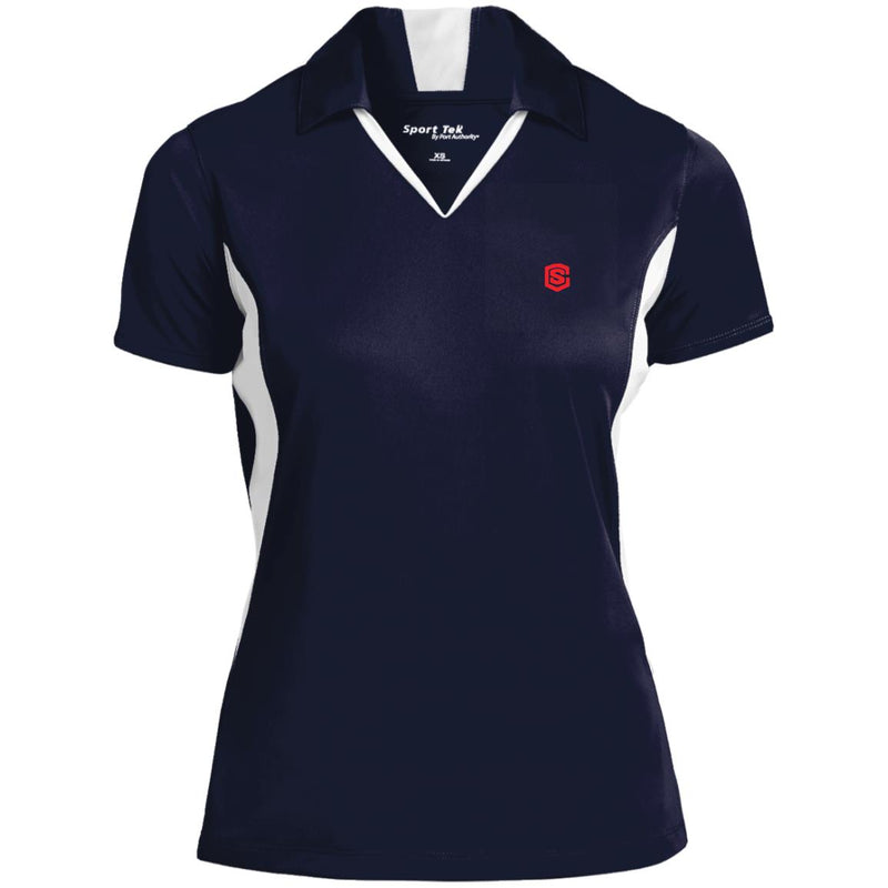 Illustrator Red Logo LST655 Ladies' Colorblock Performance Polo
