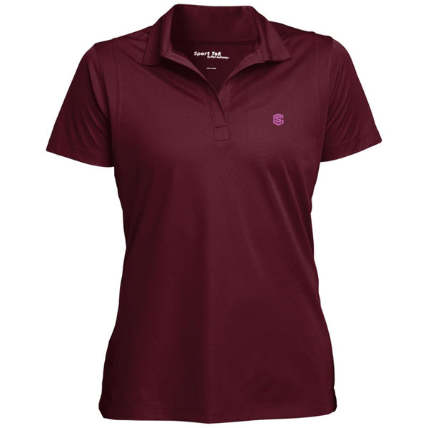 Illustrator Pink Logo LST650 Women's Micropique Tag-Free Flat-Knit Collar Polo