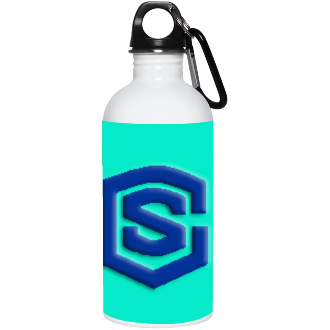 blue (2) 23663 20 oz. Stainless Steel Water Bottle