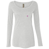 Illustrator Pink Logo NL6731 Ladies' Triblend LS Scoop