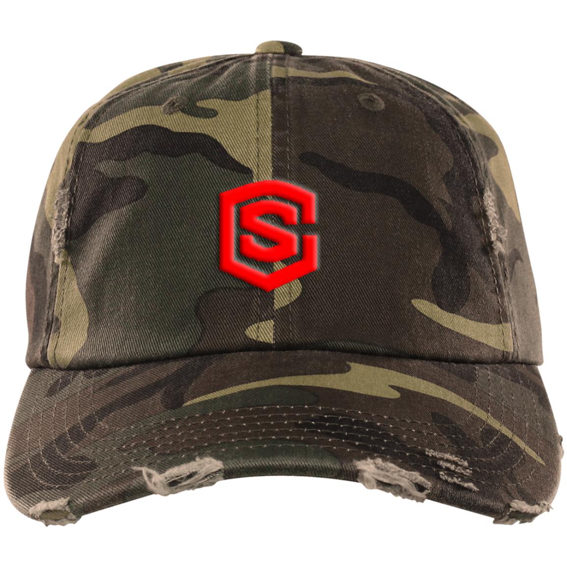 red (2) DT600 Distressed Dad Cap