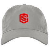 red (2) BX001 Brushed Twill Unstructured Dad Cap