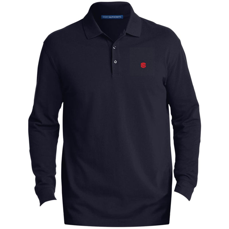 Illustrator Red Logo K8000LS Men's EZCotton™ LS Polo