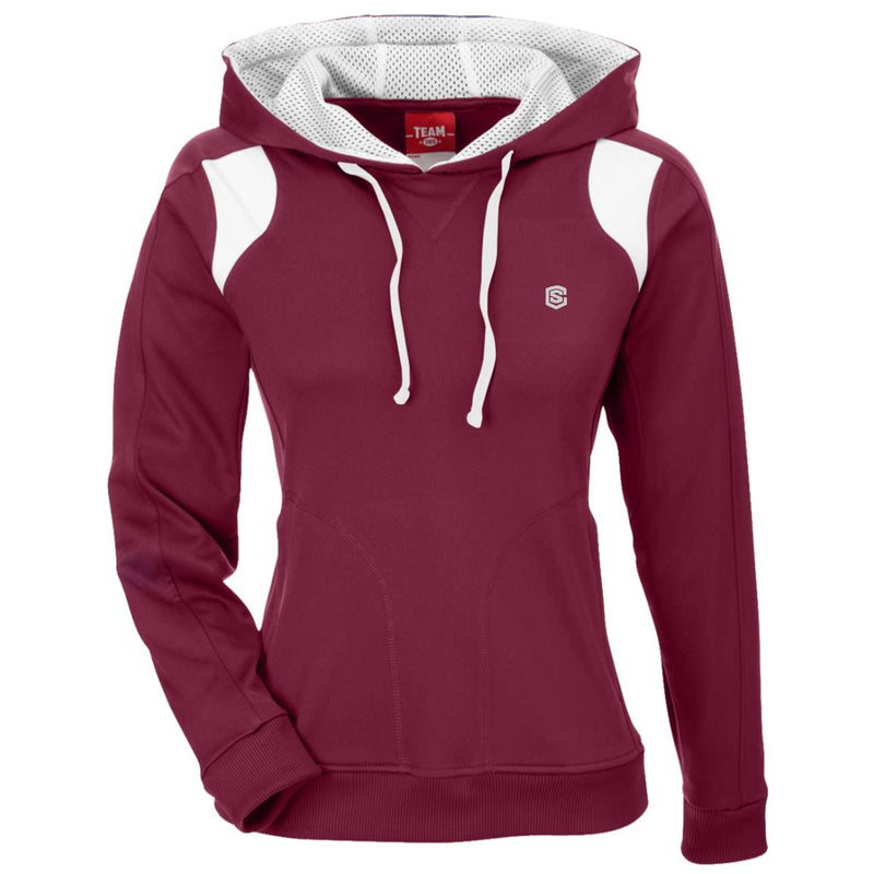 Illustrator Silver Logo TT30W Ladies' Colorblock Poly Hoodie