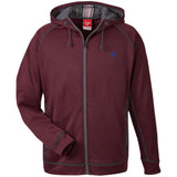 Illustrator Blue Logo TT38 Men's Heathered Performance Hooded Jacket