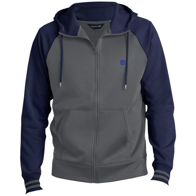 Illustrator Blue Logo ST236 Men's Sport-Wick® Full-Zip Hooded Jacket