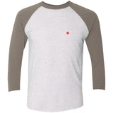 Illustrator Red Logo NL6051 Tri-Blend 3/4 Sleeve Raglan T-Shirt