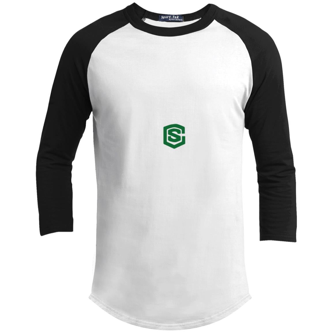 Illustrator Green Logo YT200 Youth 3/4 Raglan Sleeve Shirt