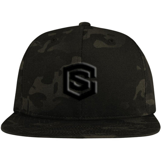 black (2) STC19 Flat Bill High-Profile Snapback Hat
